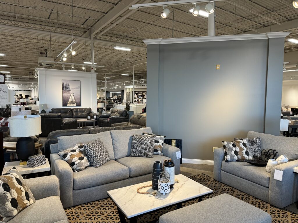 Couches in furniture store