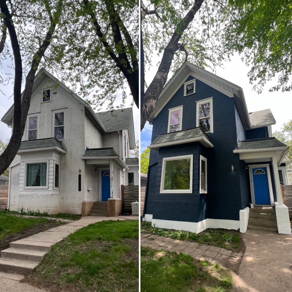 Headwaters Painting before and after of Minneapolis home