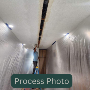 Popcorn Ceiling Repair In Brooklyn Center MN Process Photo masking